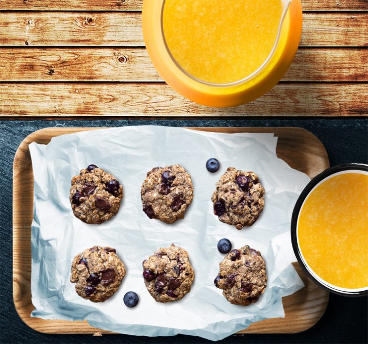 Blueberry Walnut Oatmeal Cookies