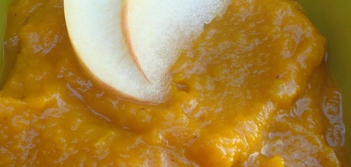 Carrot, Apple and Ginger Soup With Cheese Crisps