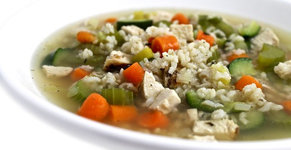 Chicken, Brown Rice and Vegetable Soup