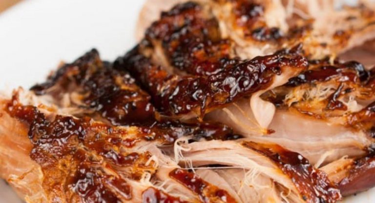 Crockpot Brown Sugar Balsamic Glazed Pork Tenderloin