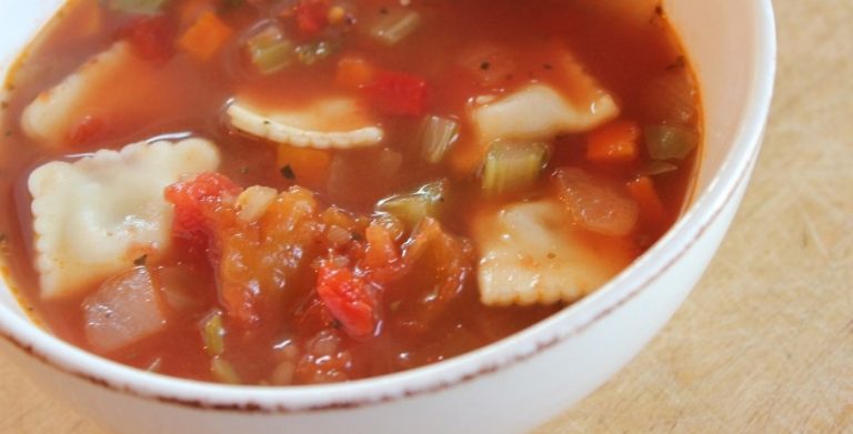 Ravioli and Vegetable Soup