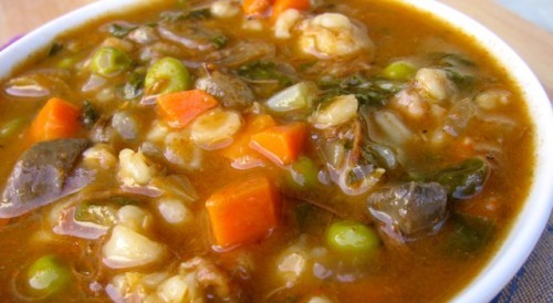 Skinny Beef, Vegetable and Barley Soup (Crock Pot or Stove Top)