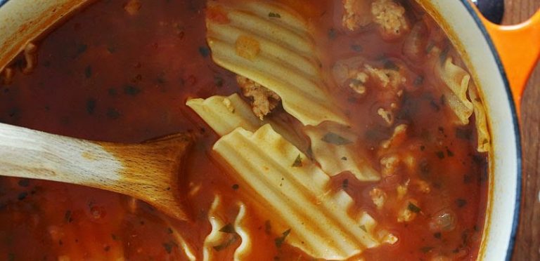 Skinny Lasagna Soup