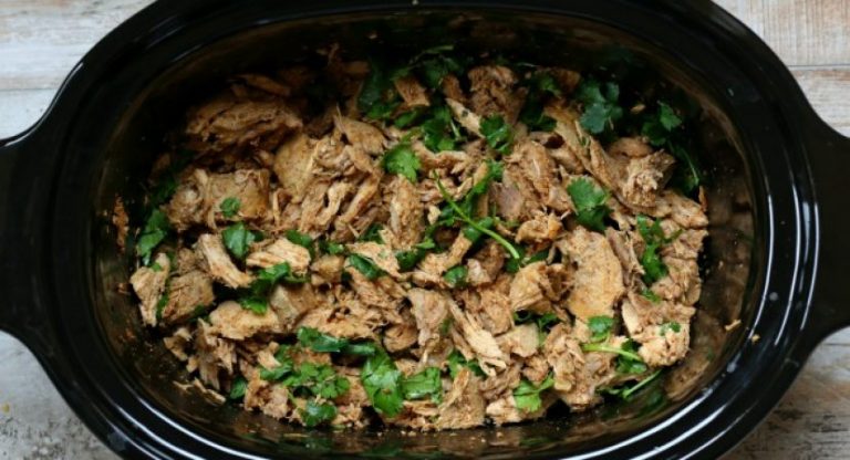 Slow Cooker Cilantro Lime Shredded Pork