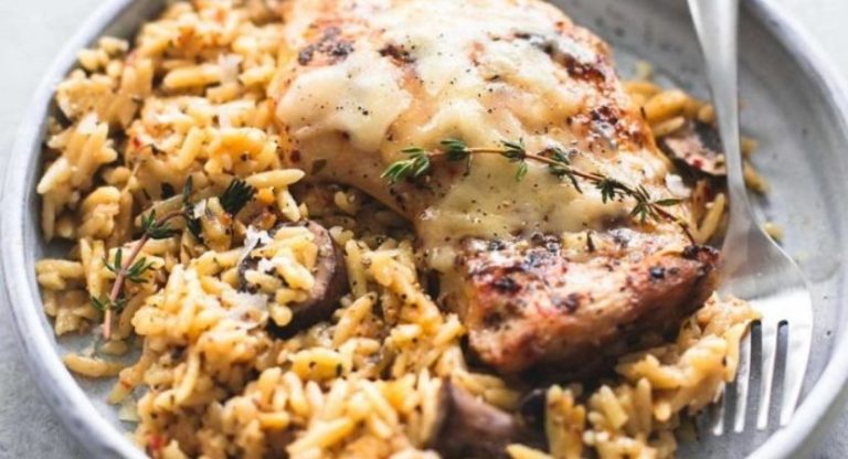 Slow Cooker Parmesan Herb Chicken & Orzo