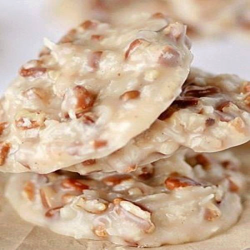 No Bake Pecan Coconut Praline Cookies
