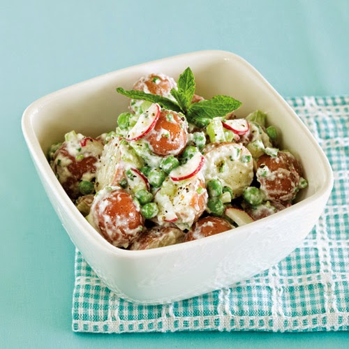 Minted Potato Salad Recipe with Peas and Cauliflower