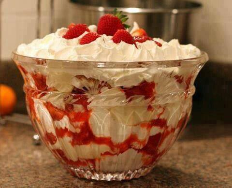 Southern Strawberry Punch Bowl Cake
