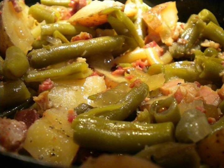 Crockpot Ham Green Beans and Potatoes