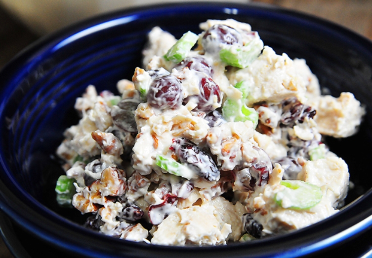 Chicken Salad With Grapes, Cashews Apples and Fresh Dill
