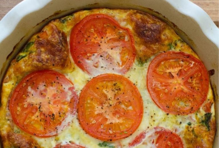 CRUSTLESS CAPRESE QUICHE