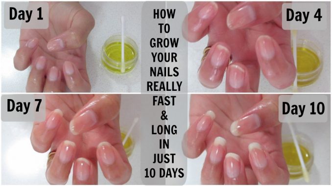 A FRIEND GAVE ME THIS RECIPE AND MY NAILS STOPPED BREAKING AND THEY GROW HEALTHY AND FAST