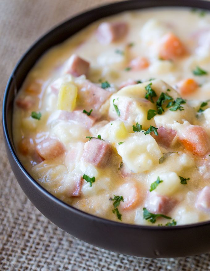 CROCK POT HAM & POTATO SOUP