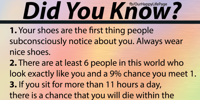 DID YOU KNOW? (20 AMAZING FACTS)