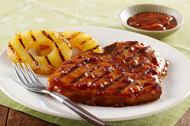 GLAZED PINEAPPLE CHOPS