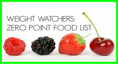 72 ZERO POINT WEIGHT WATCHER FOODS