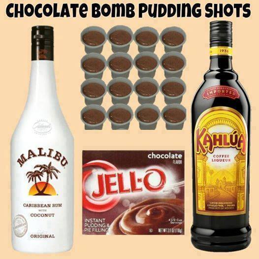 CHOCOLATE BOMB PUDDING SHOTS