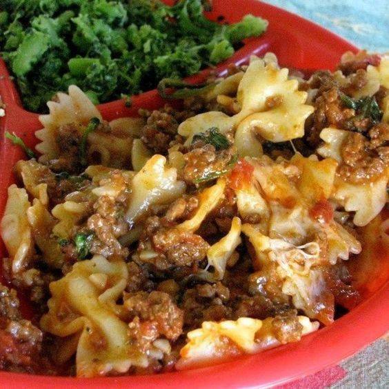 CROCK POT BOWTIE CASSEROLE