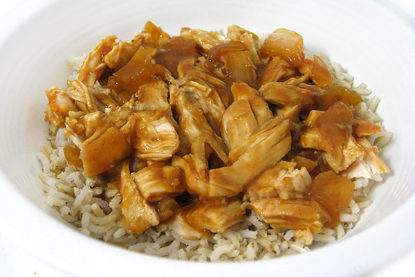 ORANGE SHREDDED CHICKEN, BAKED OR CROCK-POT