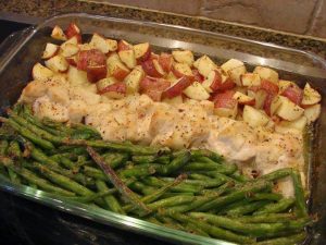 One Pan Chicken Green Beans and Potatoes