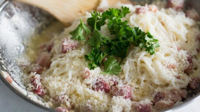 KETO SPAGHETTI ALLA CARBONARA