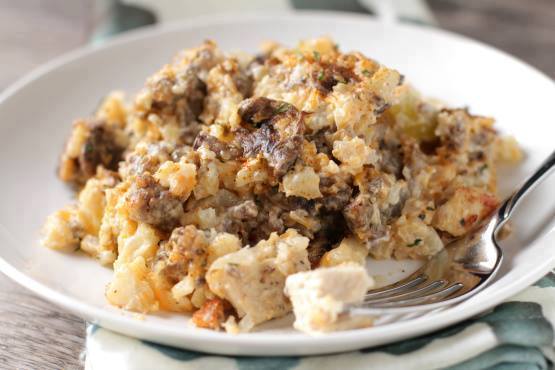 Low Carb Sausage, Mushroom and Chicken Casserole