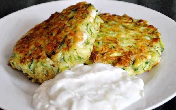 Greek Zucchini Fritters with Tzatziki