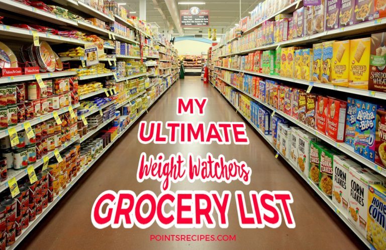 My Ultimate Weight Watchers Grocery List