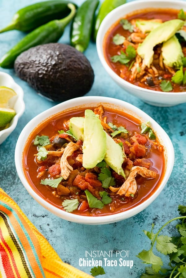 INSTANT POT CHICKEN TACO SOUP