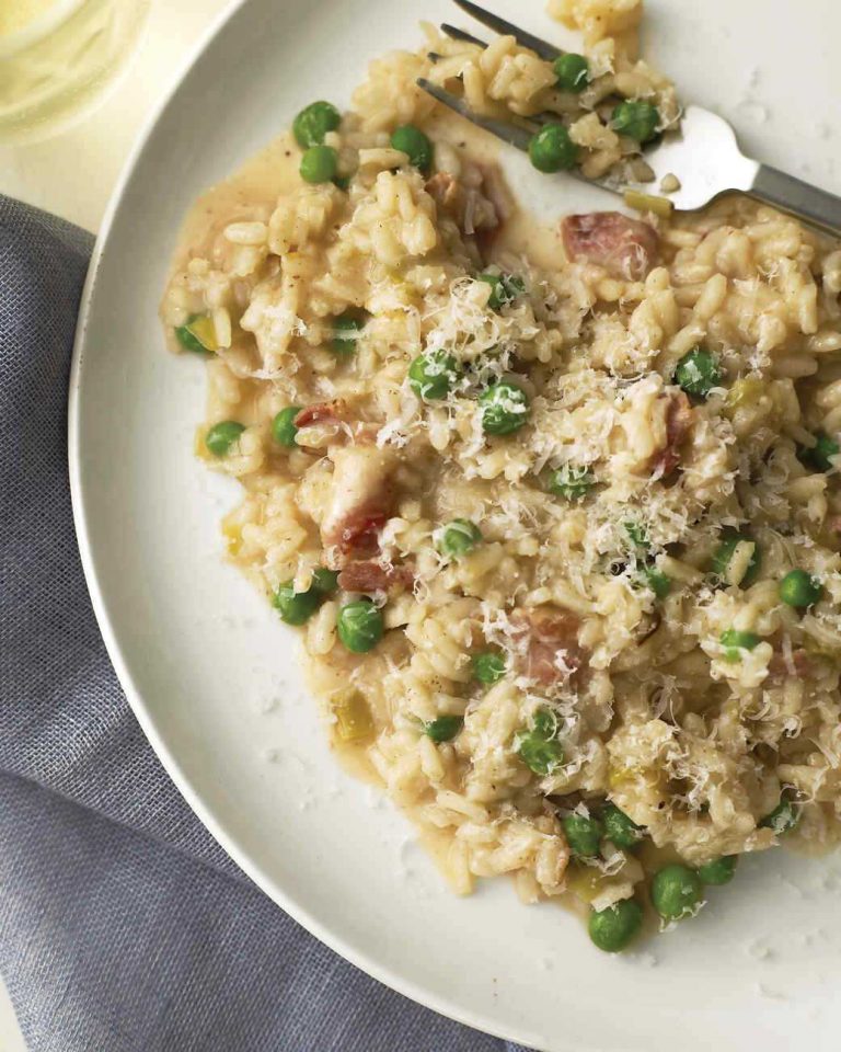 Slimming wWorld Pasta Risotto With Bacon and Peas