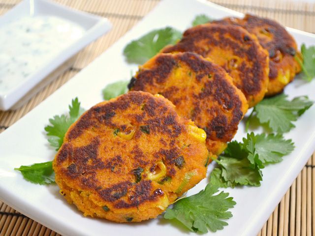 Sweet Potato Cakes with Sweet Chili Mayo