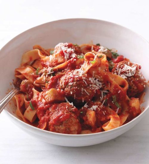 Meatballs with Taggiatelli
