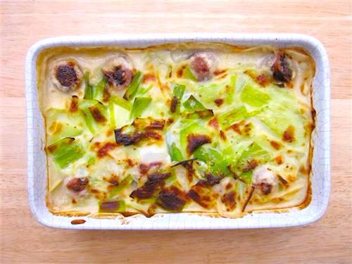 Amazing Leek & Sausage Bake