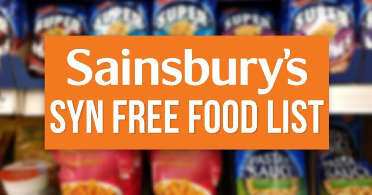 Sainsburys Slimming World Shopping List