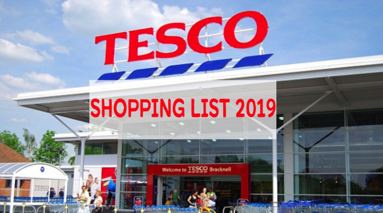 Tesco slimming world shopping list