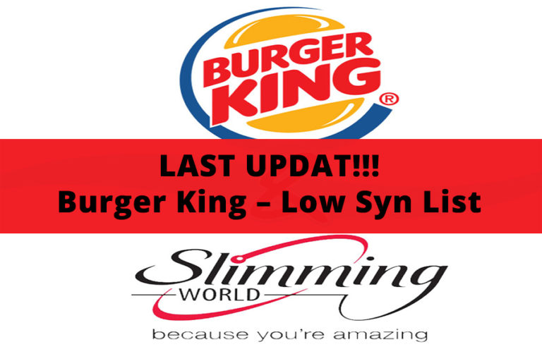 Burger King – List Syn Values