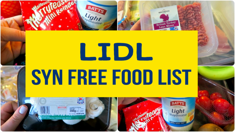 Lidl Slimming World Free Food and Low Syn