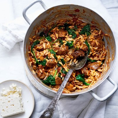 Youvetsi (Greek lamb stew with orzo)
